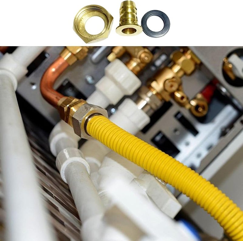 High Temperature Resistant Copper Quick Install 4 Point Internal Thread Fittings For Gas Water Heater - Image 2